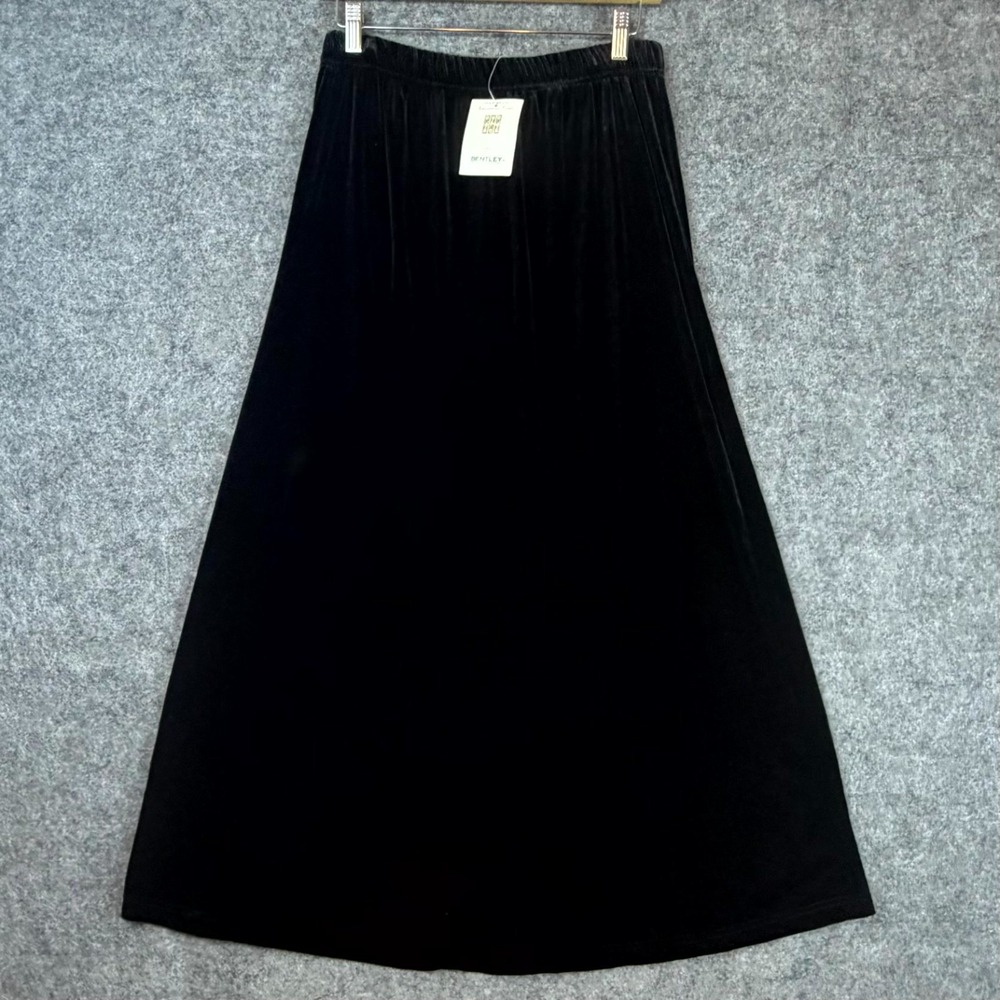 TR Bentley Skirt Womens Medium Black Whimsigoth Witchy 90s Noir Velvet Maxi